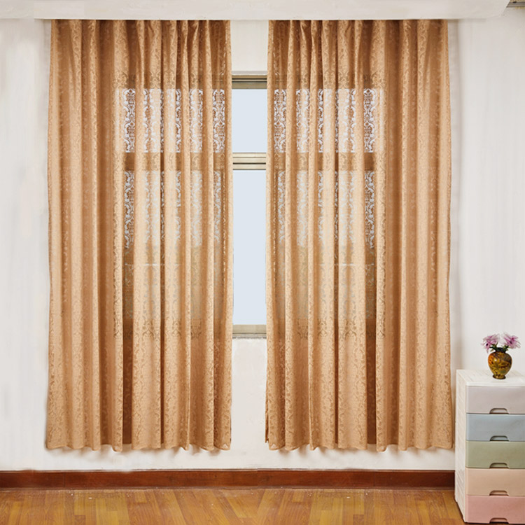 Cortinas de tecido transparente de luxo para sala de estar W280 Têxteis