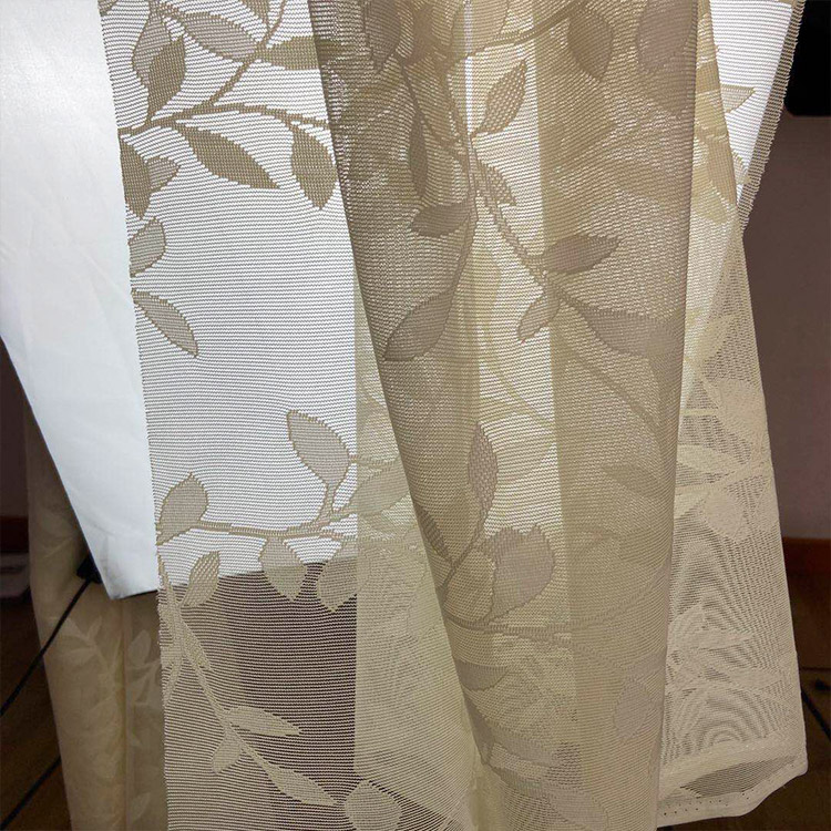 Design personalizado de 100 poliéster janela voile tule urdidura malha tecido de cortinas transparentes de malha