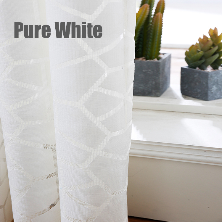 Decoração para casa elegante tule rib tule puro voile branco sala de estar gaze tecido de malha de urdidura poliéster