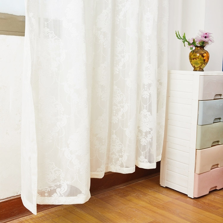 Têxteis para sala de estar W280 Jacquard poliéster turco tecido de cortina transparente