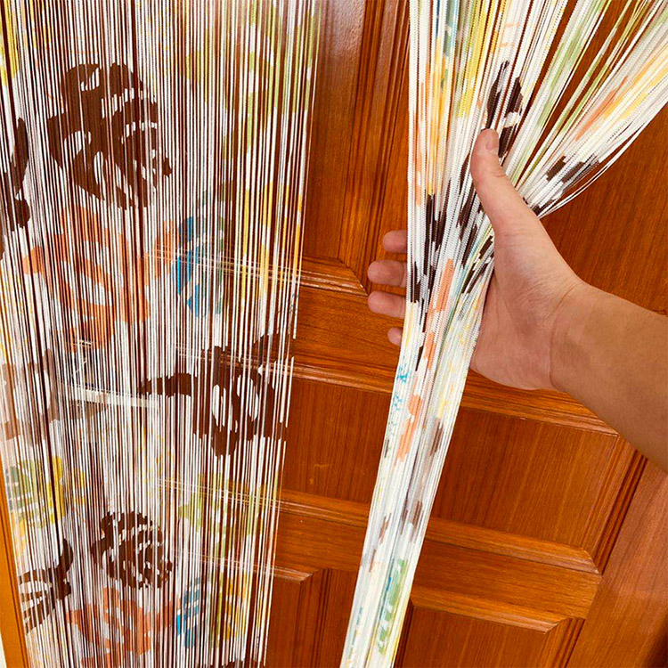 Cortinas de corda de padrão de aquarela clássica japonesa de alta qualidade de design mais recente para cozinha e sala de estar