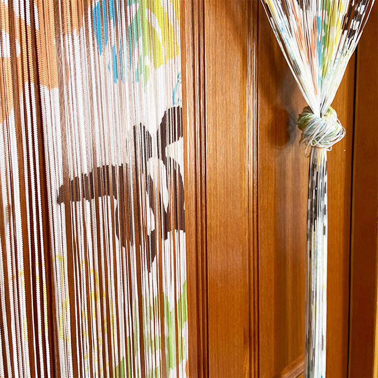 Cortinas de corda de padrão de aquarela clássica japonesa de alta qualidade de design mais recente para cozinha e sala de estar