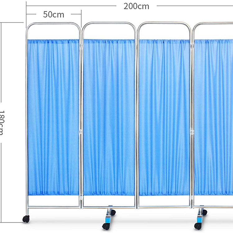 Tela de cama para casa de repouso médica divisor de privacidade divisor de chamas cortinas de tecido para cortina de ala