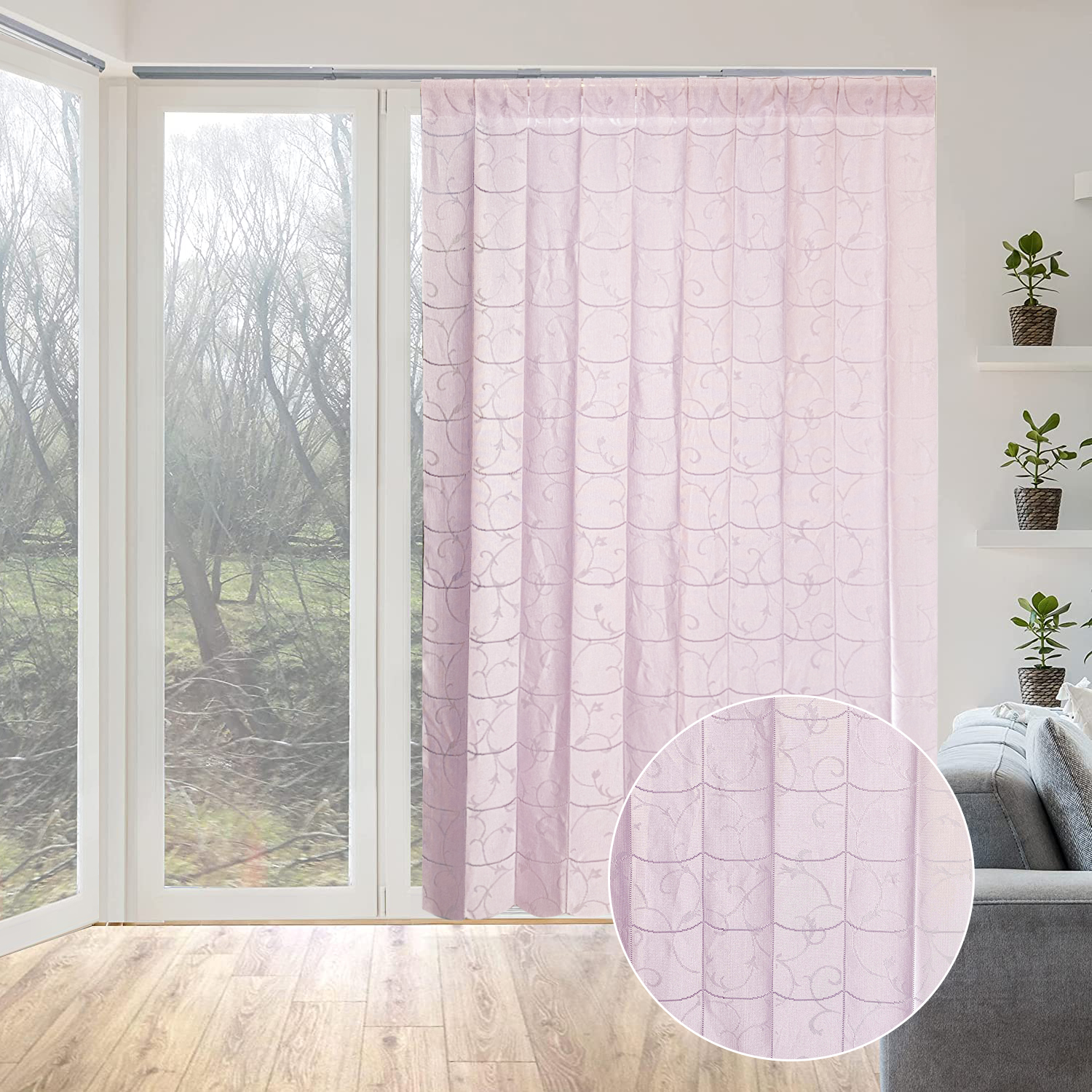 Divisor de janela roxo porta onda cozinha blackout jacquard cortina de poliéster cortinas verticais tecido