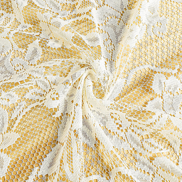 Tecidos jacquard de poliéster liso para jantar branco festa de casamento para roupas de mesa rendas