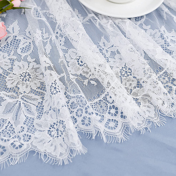 Decorações florais brancas simples jacquard jantar rendas poliéster toalhas de mesa de casamento tecido