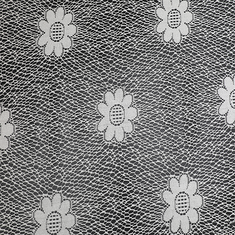 Atacado fábrica de rendas cortina de voile de janela extravagante jacquard poliéster estampado tecido transparente